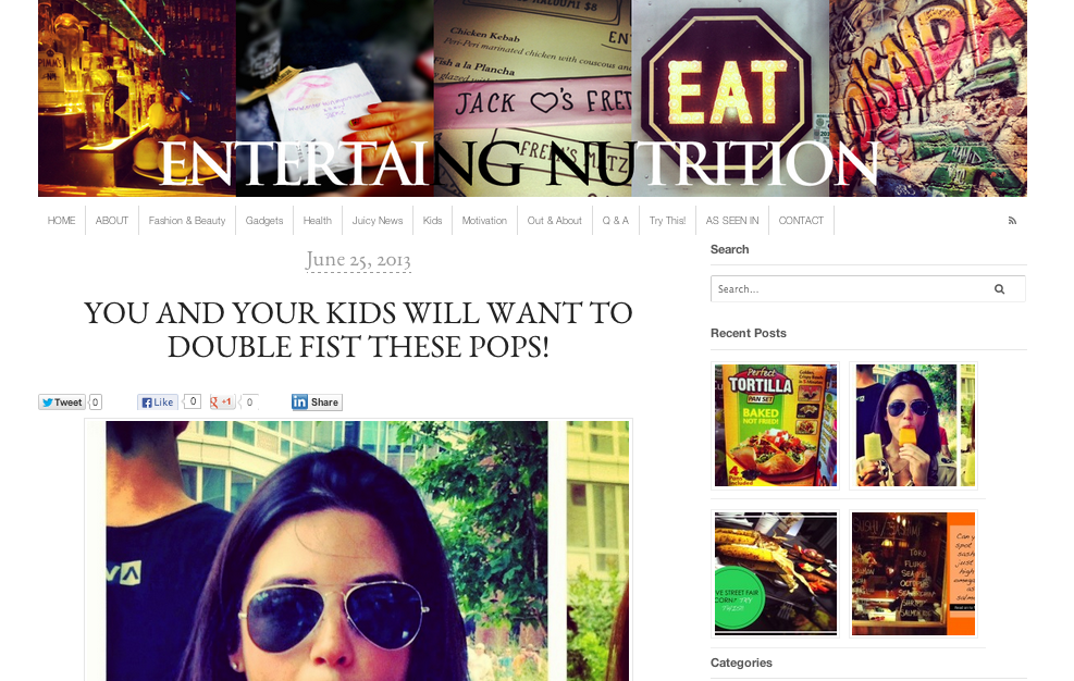 entertaining nutrition blog